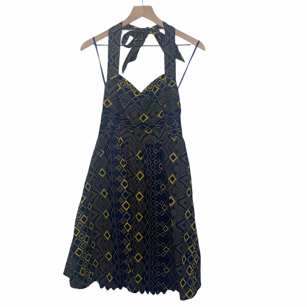 Edme & Esyllte Rhythmic Repetition Halter Dress